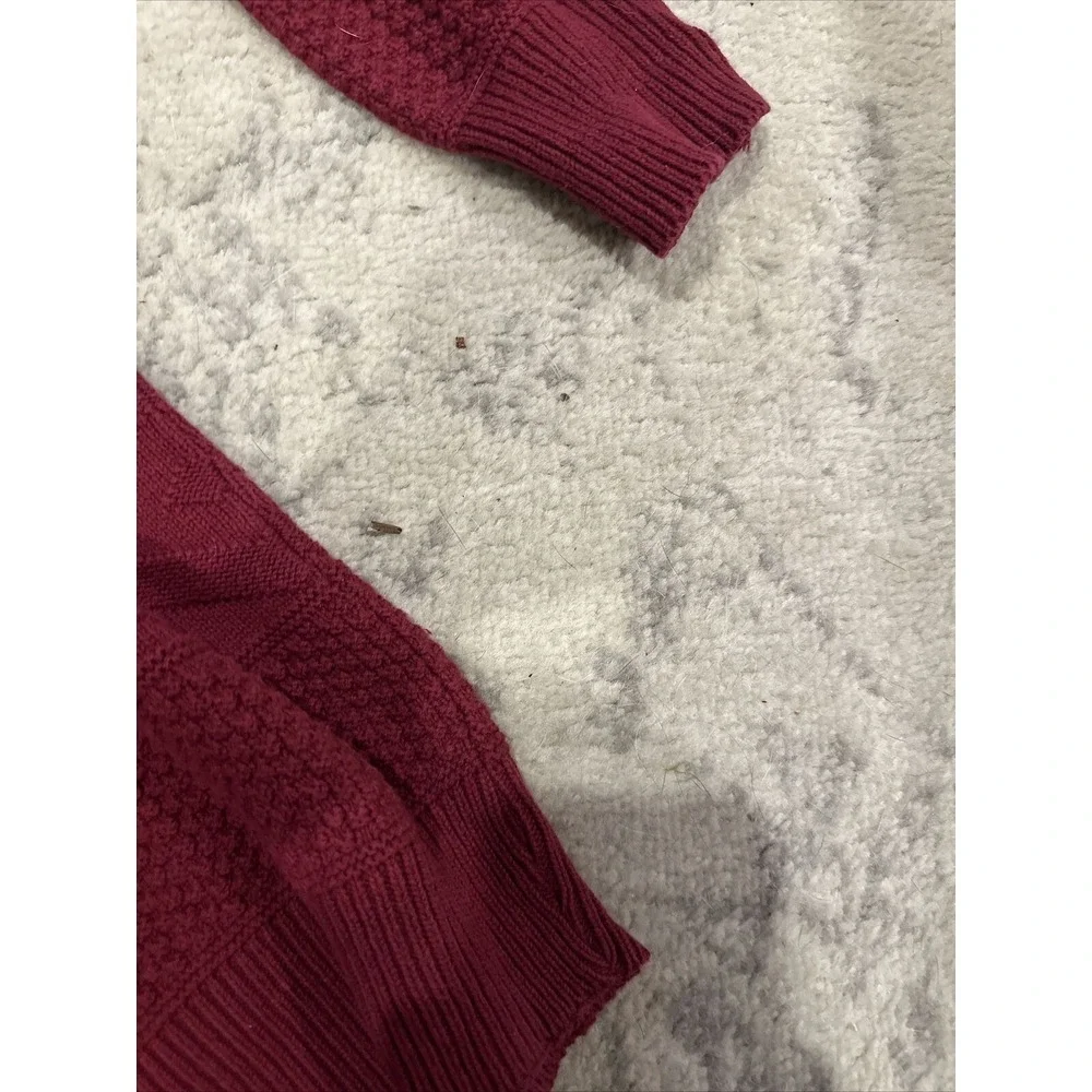 Vintage Par Four Knit Golf Sweater Embroidered Maroon Size LXT Extra Large‎ Tall